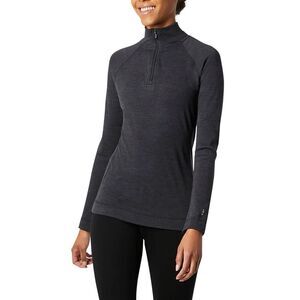 Smartwool Women’s Merino 250 1/4 Zip Baselayer Top Charcoal Heather Medium NWT